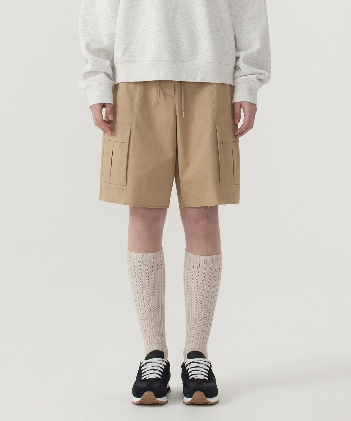 커버낫 우먼(COVERNAT WOMAN) 우먼 카고 버뮤다 쇼츠 Beige