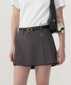 우먼 플리츠 스커트 팬츠 Charcoal