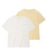 [2PACK] 우먼 쿨 코튼 에센셜 티셔츠 버터+화이트