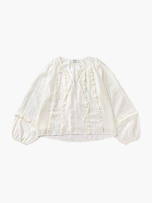 보헤미안 볼륨 블라우스 (크림)