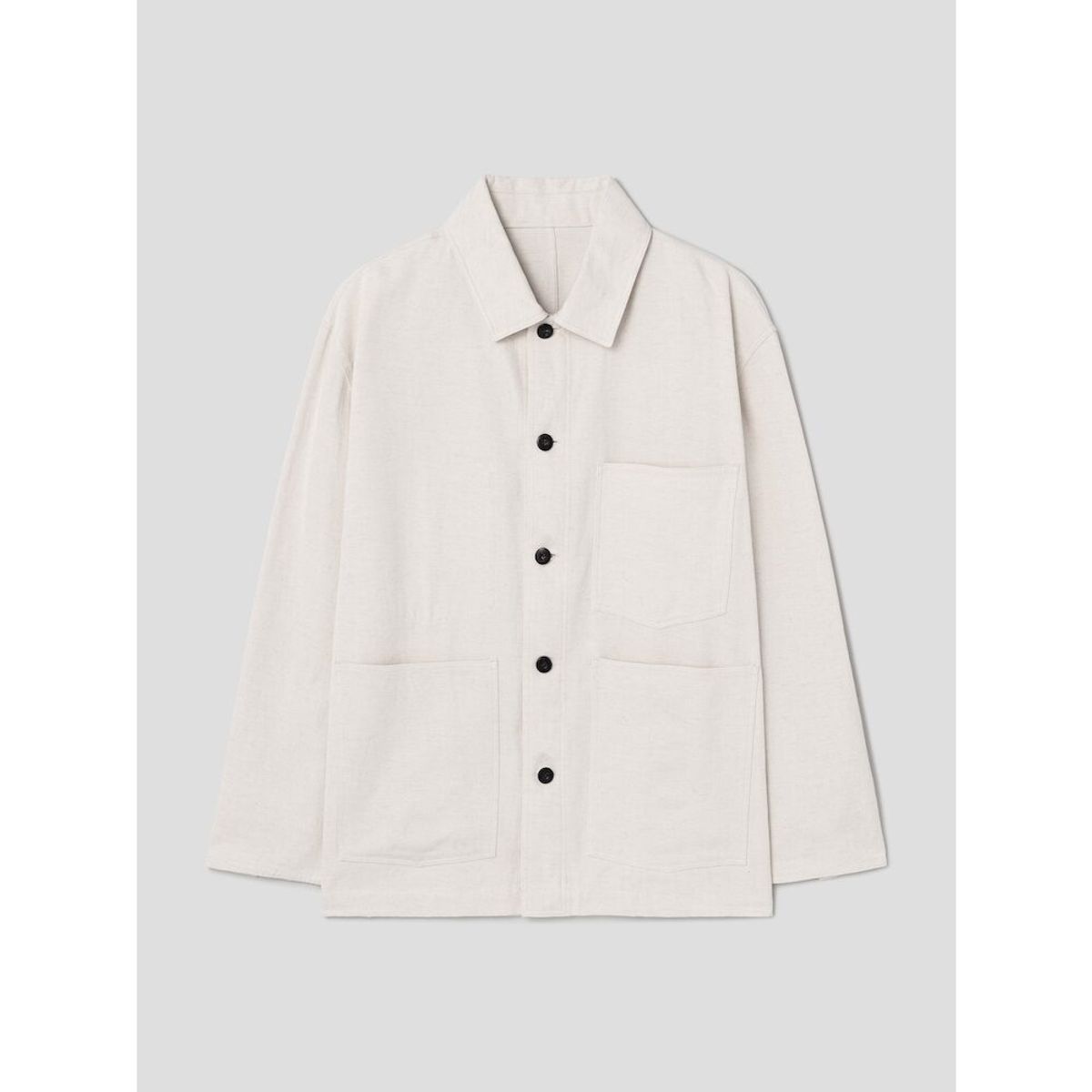 시프트지(SHIFT.G) Cotton Linen Chore ZoomIn Shirts  Ivory