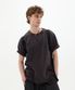 팬텀 스트라이프 라운드 티셔츠 브라운