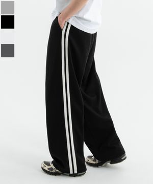 라인트랙 원턱 와이드 스웨트 팬츠 ( 4Color )