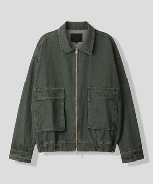 케주얼 데님 포켓 블루종 x NORTHERN HIGHER [카키]