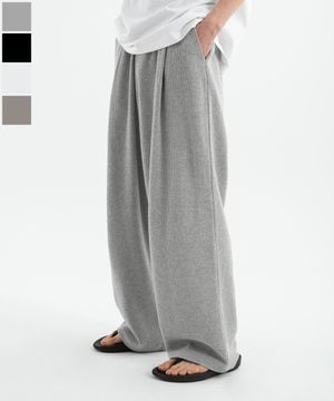 ( Waffle ) 원턱 와이드 와플 팬츠 ( 4Color )