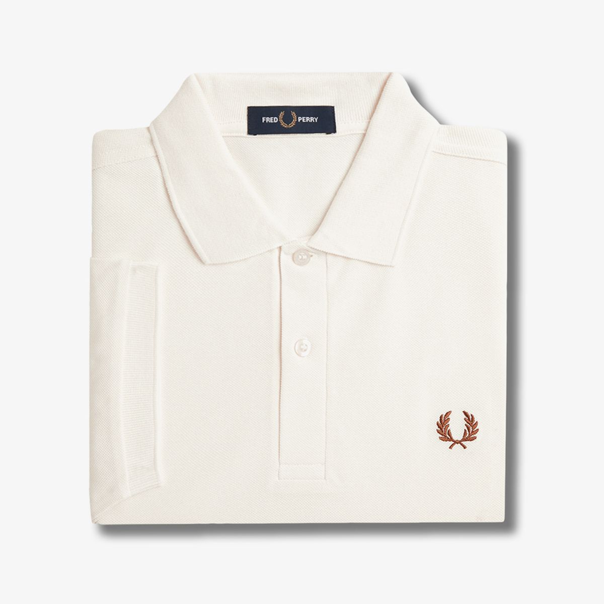 프레드페리(FRED PERRY) [M6000] 플레인 프레드페리 셔츠 - 라이트 에크루/시나몬 AFPM2516000-Y45