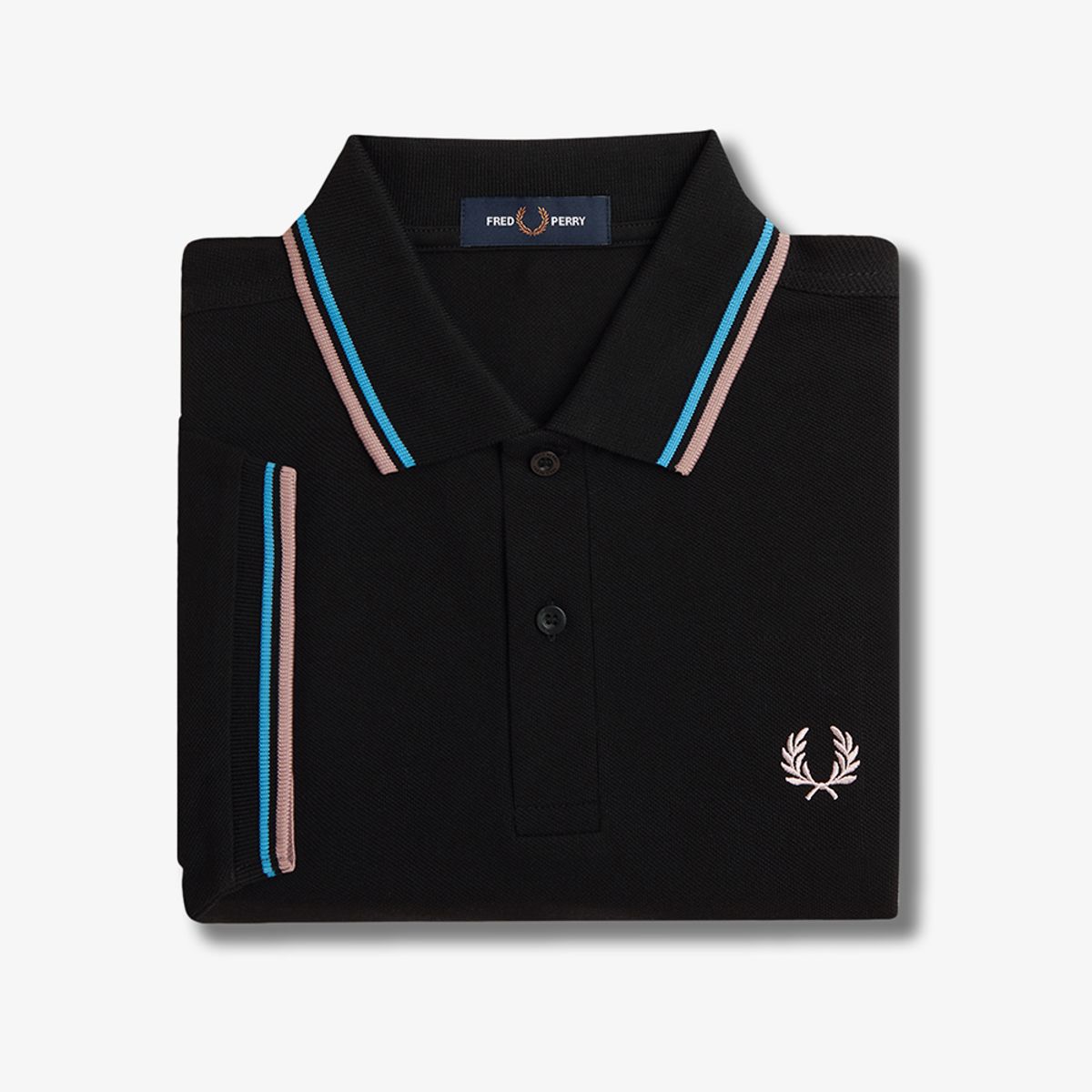 프레드페리(FRED PERRY) [M3600] 트윈 팁 프레드페리 셔츠  - 블랙/코트 블루/다크 핑크 AFPM2513600-Y44
