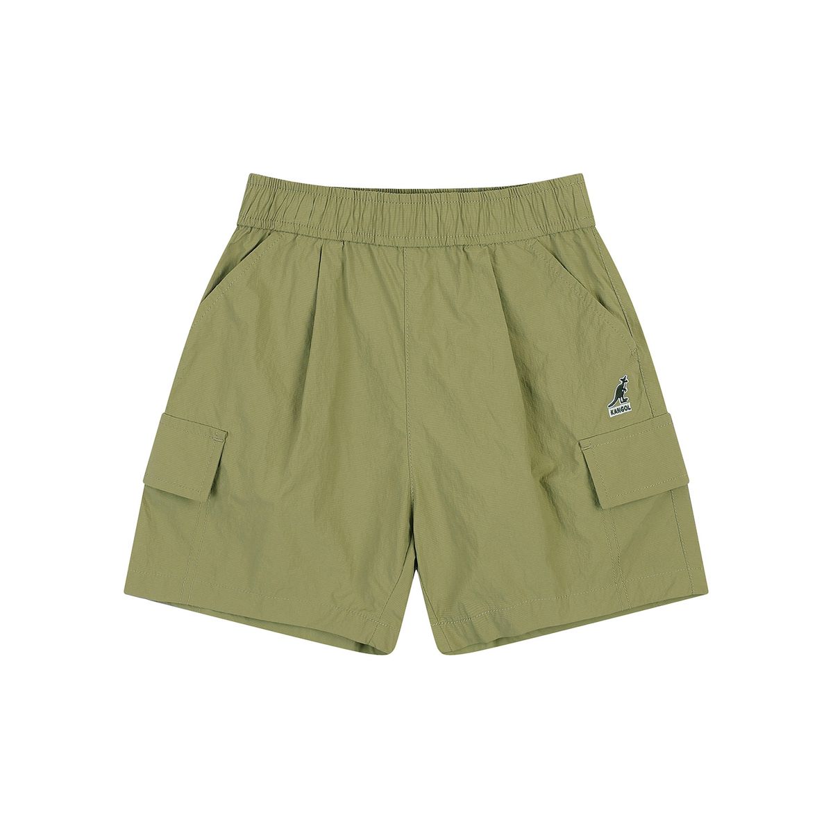 캉골키즈(KANGOL KIDS) 클럽 로고 카고 쇼츠 RB 0101 카키