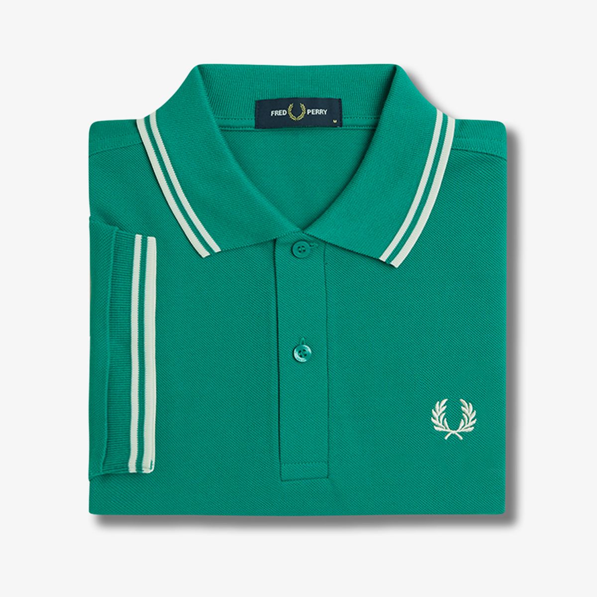프레드페리(FRED PERRY) [M3600] 트윈 팁 프레드페리 셔츠  - 라벨 그린/에크루 AFPM2513600-Y37