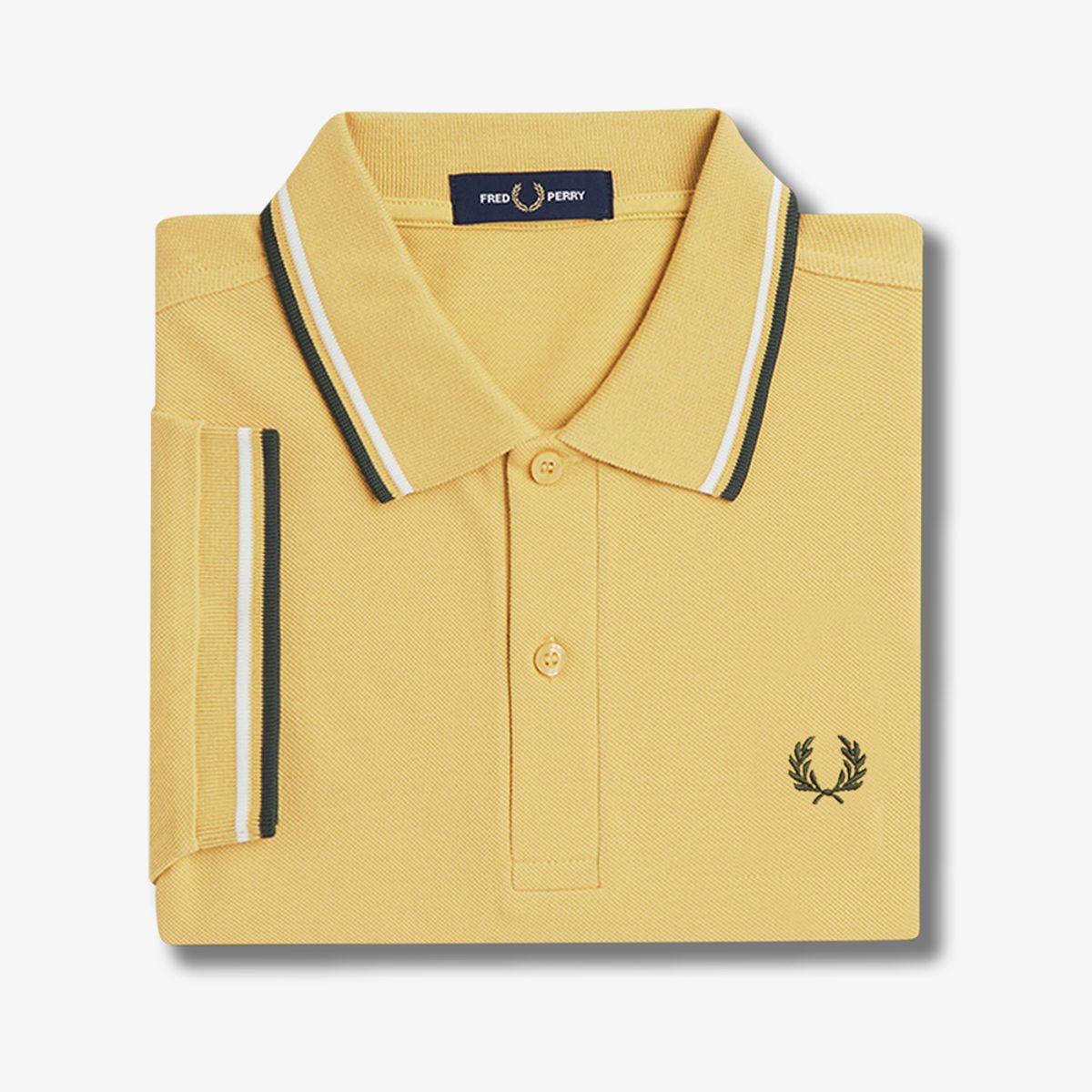 프레드페리(FRED PERRY) [M3600] 트윈 팁 프레드페리 셔츠  - 허니콤/스노우화이트/코트 그린 AFPM2513600-Y33