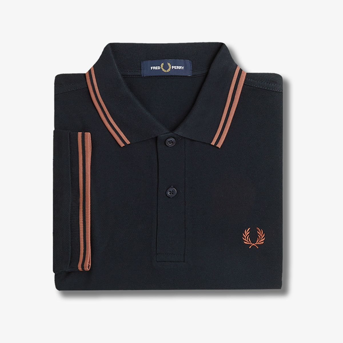 프레드페리(FRED PERRY) [M3600] 트윈 팁 프레드페리 셔츠  - 네이비/시나몬 AFPM2513600-Y31