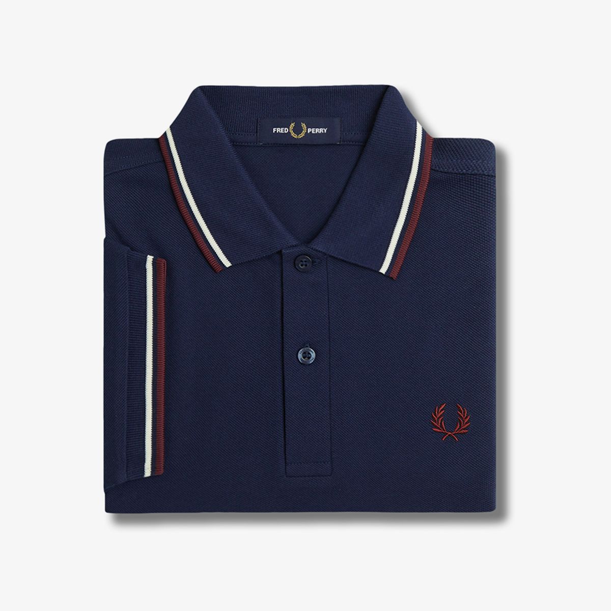 프레드페리(FRED PERRY) [M3600] 트윈 팁 프레드페리 셔츠  - 테니스블루/에크루/옥스블러드 AFPM2513600-Y29