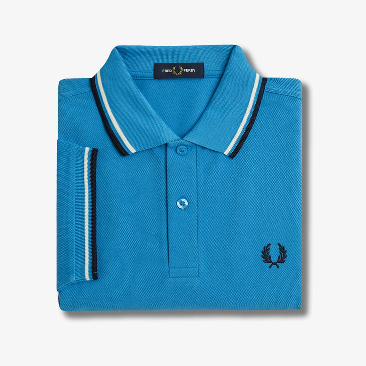 프레드페리(FRED PERRY) [M3600] 트윈 팁 프레드페리 셔츠  - 코트 블루/에크루/네이비 AFPM2513600-Y27