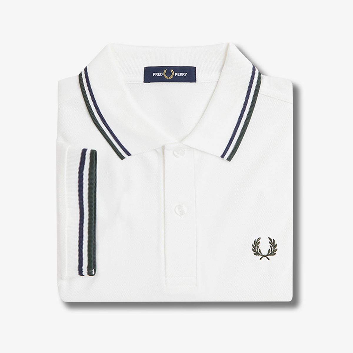 프레드페리(FRED PERRY) [M3600] 트윈 팁 프레드페리 셔츠  - 스노우화이트/테니스블루/코트그린 AFPM2513600-Y23