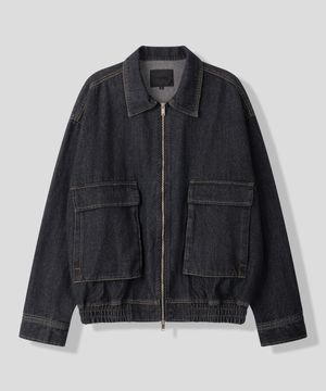 케주얼 데님 포켓 블루종 x NORTHERN HIGHER [블랙]