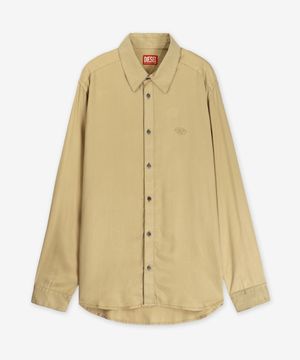 S 심플리 C 셔츠 - 라이트 브라운 / A144150HPAG7BD