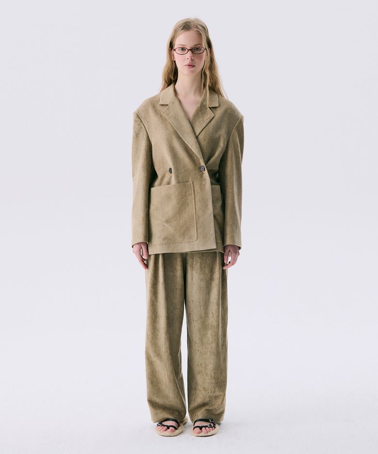 25 Corduroy Wide Pants_Light Khaki(25 코듀로이 와이드팬츠_라이트카키)