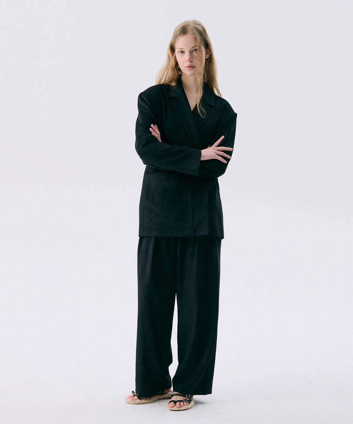 분더캄머(WNDERKAMMER) 25 Corduroy Wide Pants_Black(25 코듀로이 와이드팬츠_블랙)
