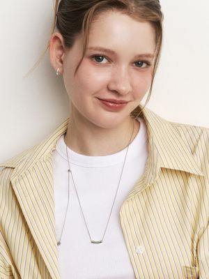 soft line pipe long necklace