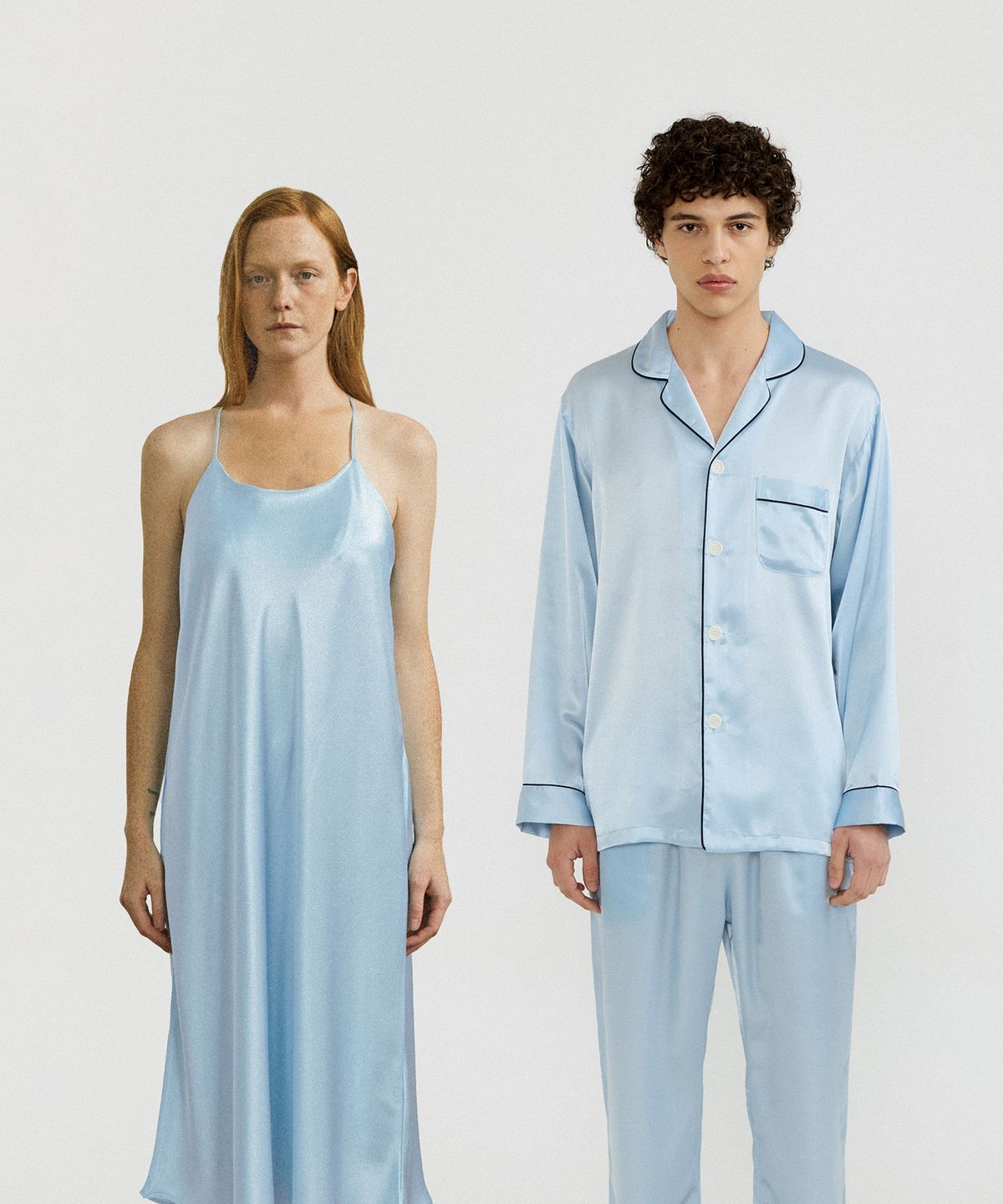조스라운지(JO'S LOUNGE) (couple) Classic Sky Pajama Set + Camisole One-piece