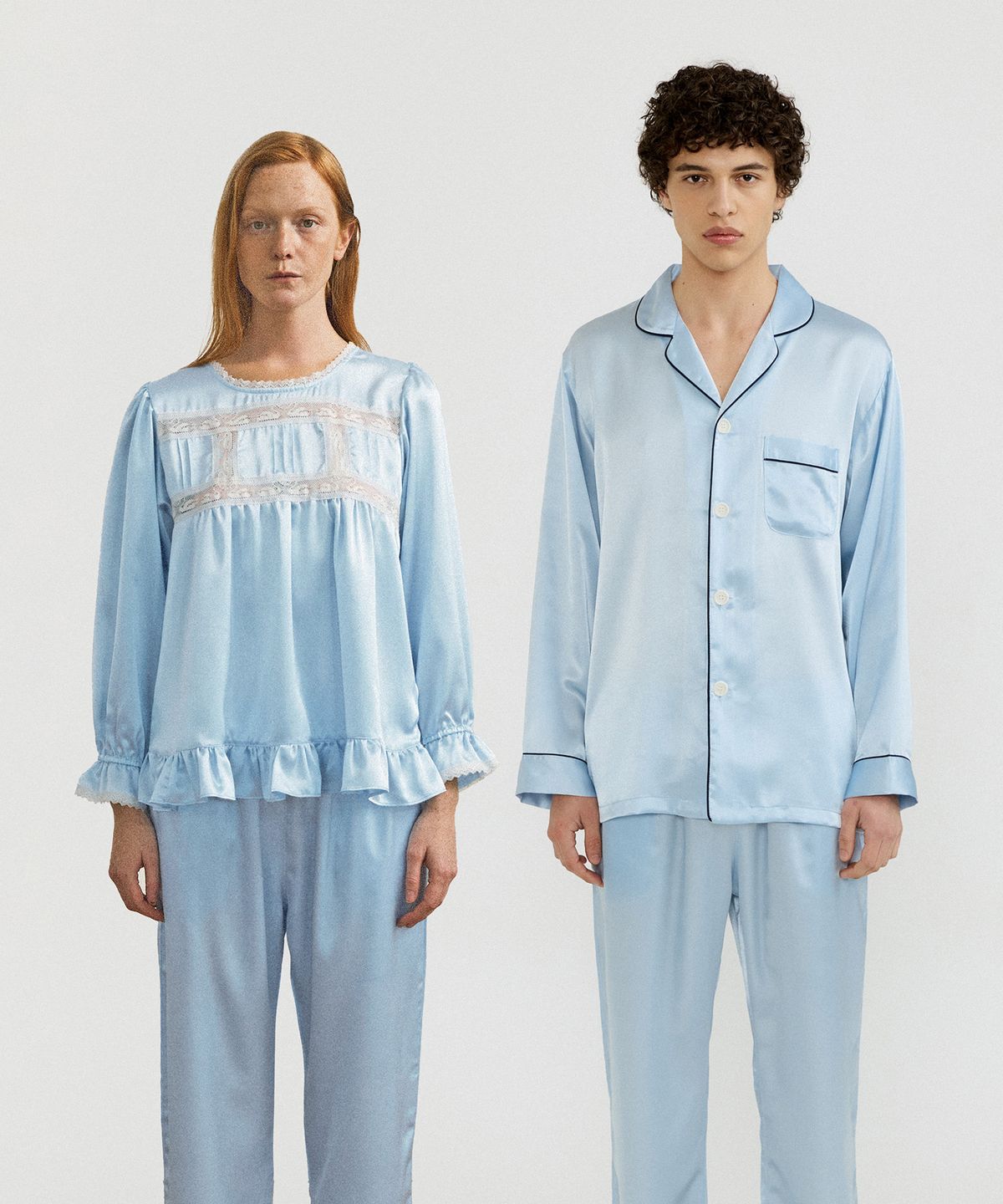 조스라운지(JO'S LOUNGE) (couple) Classic Sky Pajama Set + Two-piece 006
