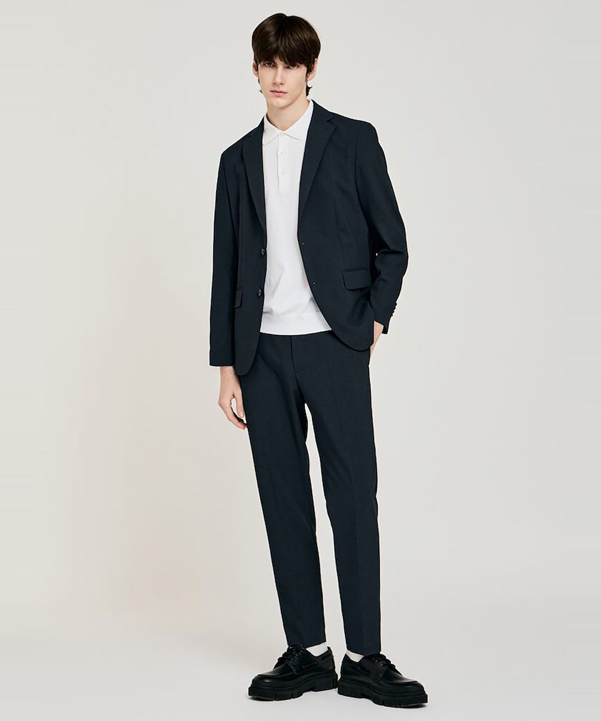 GLXY (갤럭시 라이프스타일)(GLXY (GALAXY LIFESTYLE)) GLXY [갤럭시라이프스타일][三無衣服] 스트레치 셋업 팬츠  네이비