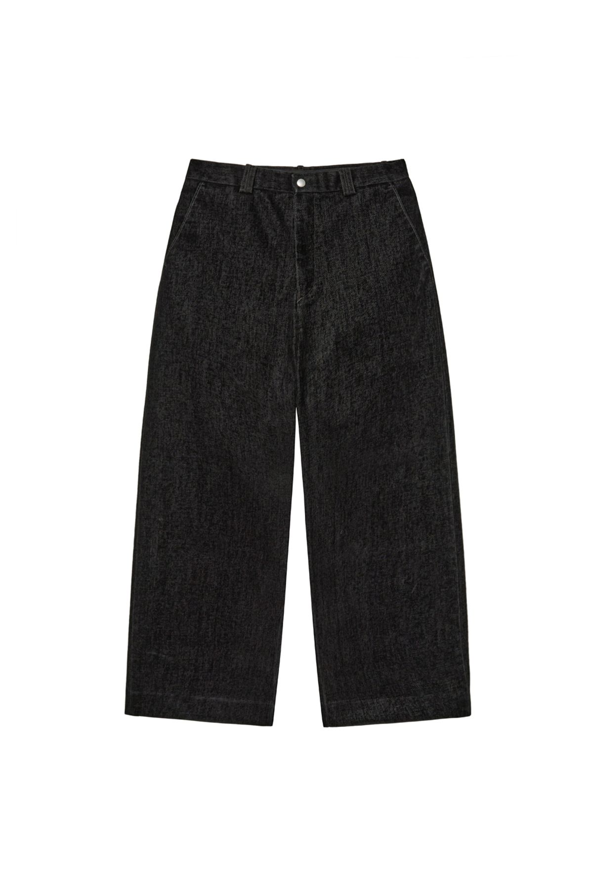 해칭룸(HATCHINGROOM) Regular Trouser Velvet Denim Black