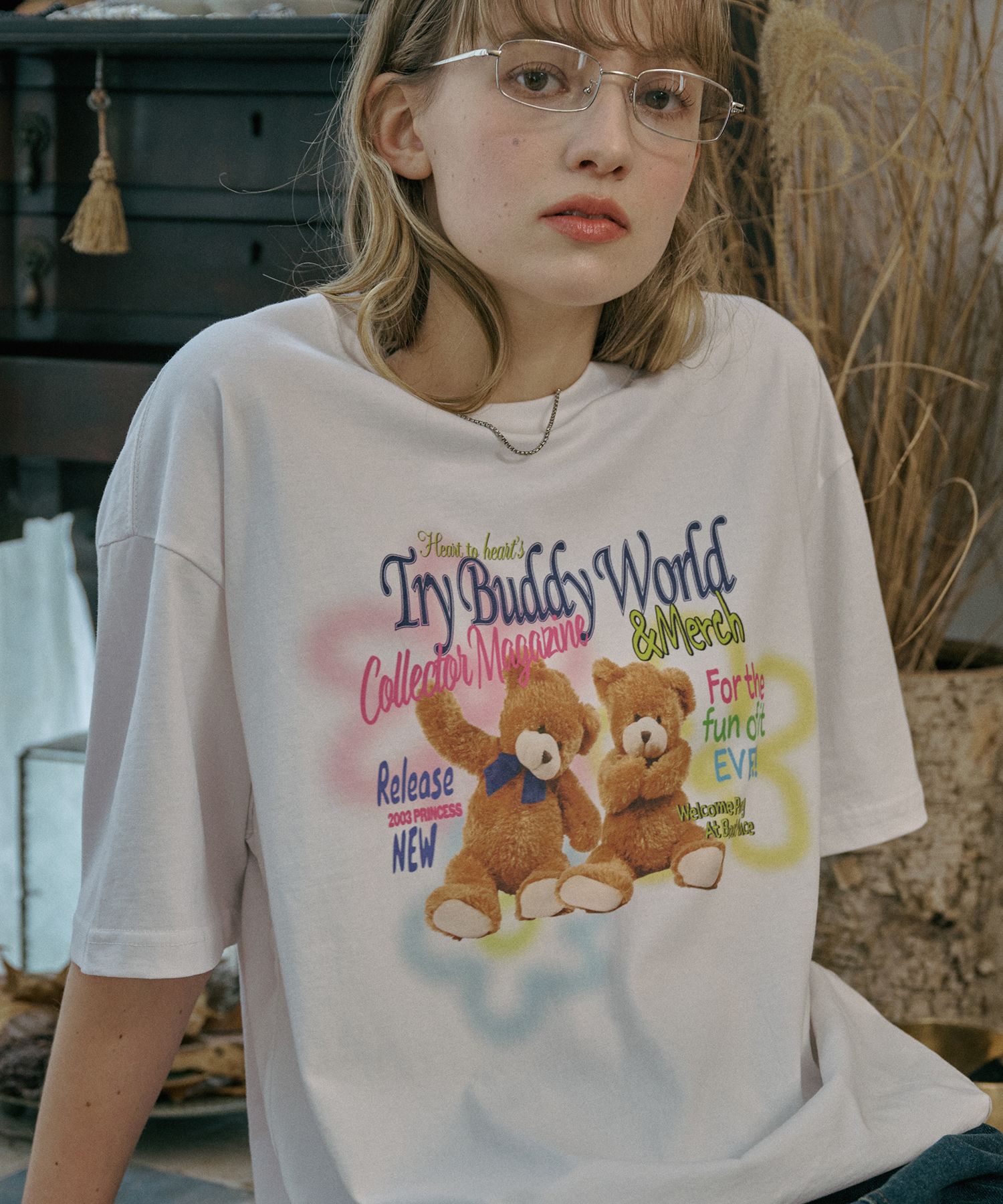【CPGN STUDIO】25SS★ DTP TEDDY BUDDY Short Sleeve Tee MUSINSA | CPGN STUDIO DTP TEDDY BUDDY Short Sleeve T-shirt Black