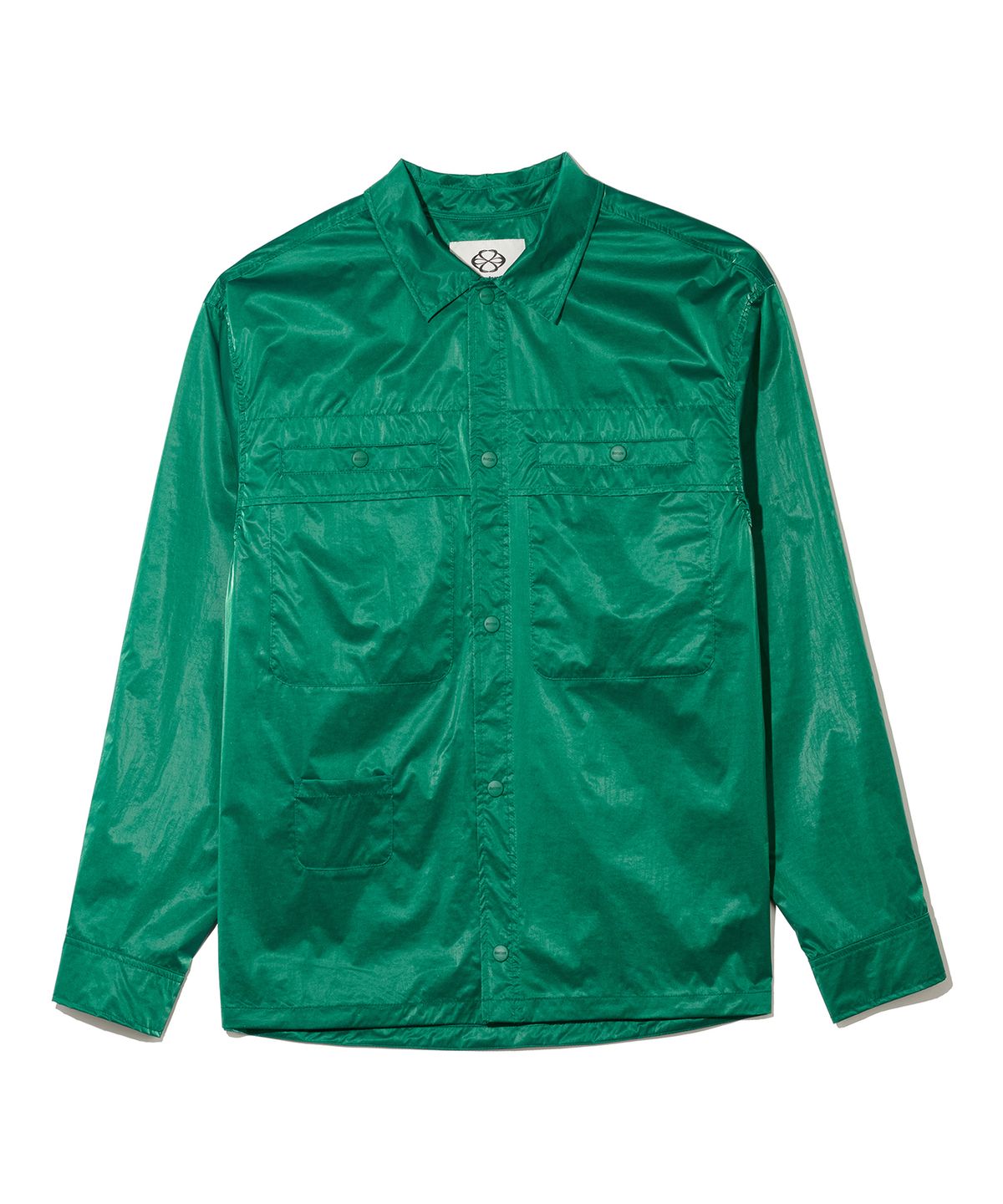 논타입(NONTYPE) PLACKET LAYERED SHINE SHIRTS (GREEN)