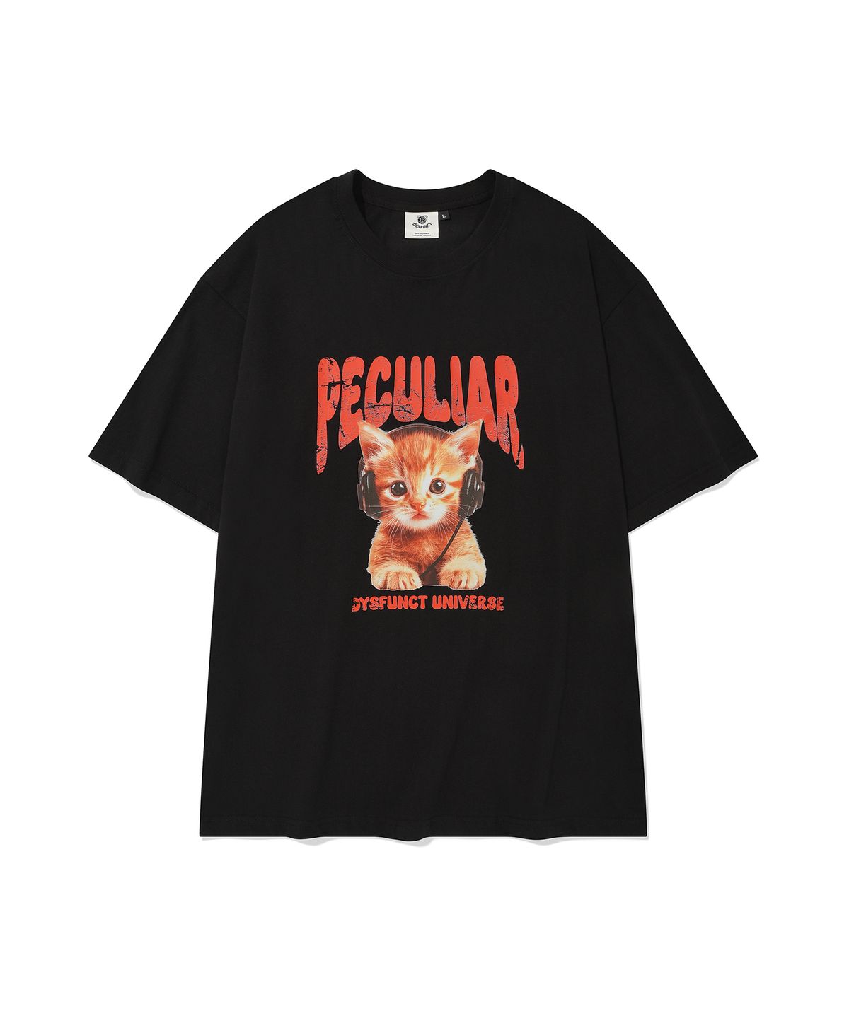 디스펑트(DYSFUNCT) PECULIAR KITTY T-SHIRT(BLACK)