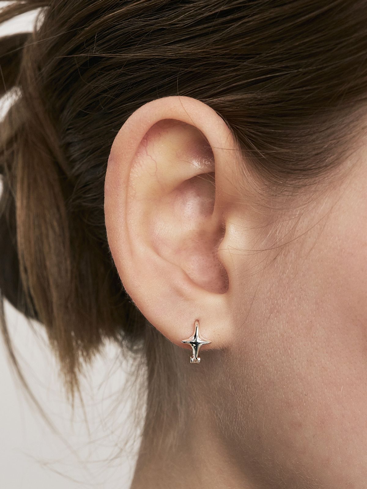 헤이(HEI) [sv925] shooting star one-touch earring