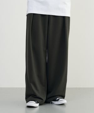 컴피 리버스 플리츠 스웻 팬츠 [KHAKI]