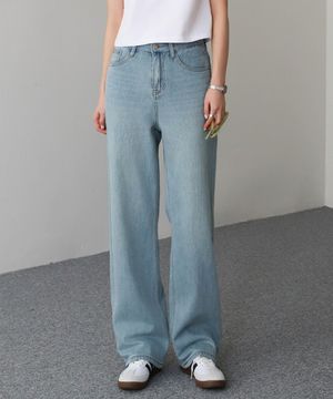 하이웨스트 리본 와이드 데님 710322