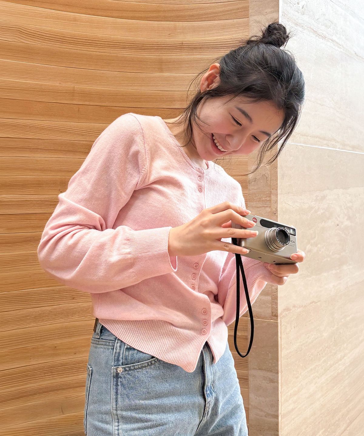 앤니즈(ANDNEEDS) Mari round cardigan (baby pink)