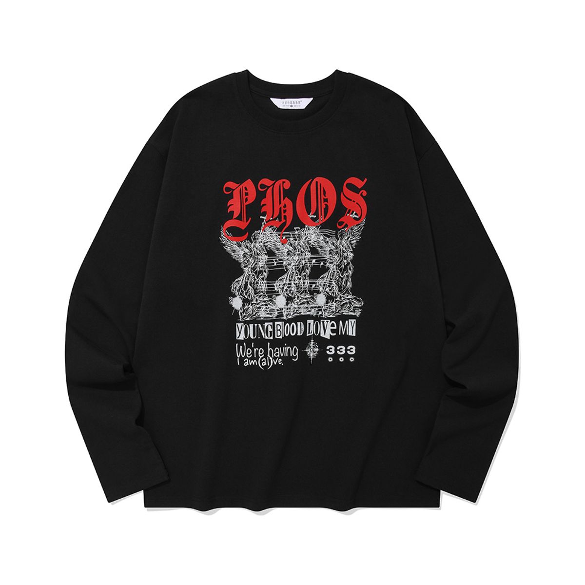 포스333(PHOS333) Hazzard002 Michael long sleeved/Black
