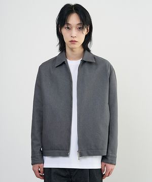 미니멀 트윌 블루종 자켓 [GRAY]