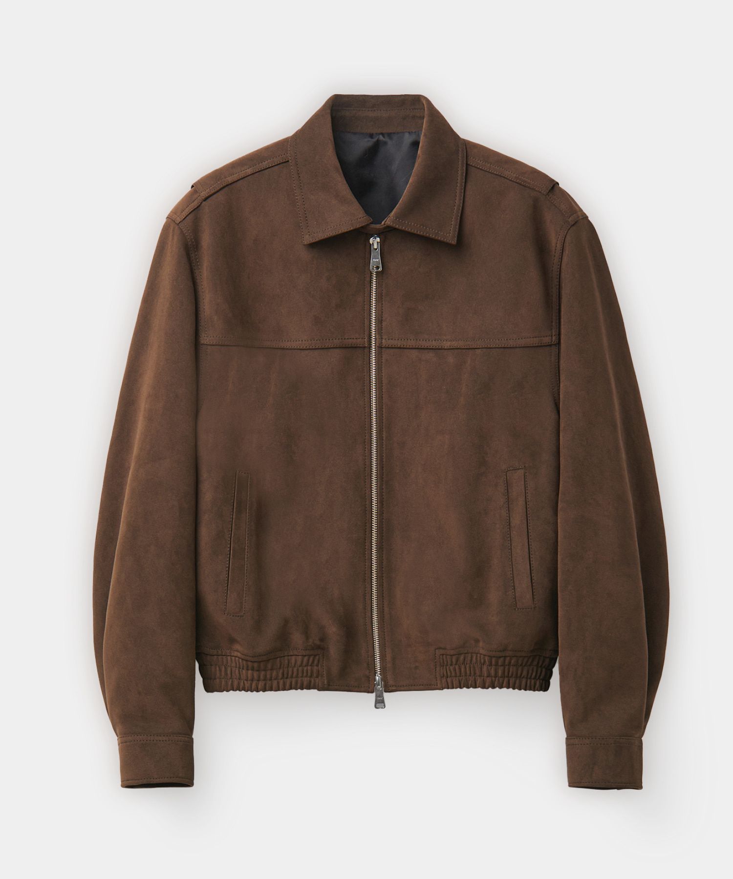 MUSINSA公式 | COOR WOMEN Faux Suede Bomber Jacket (Dark Brown)