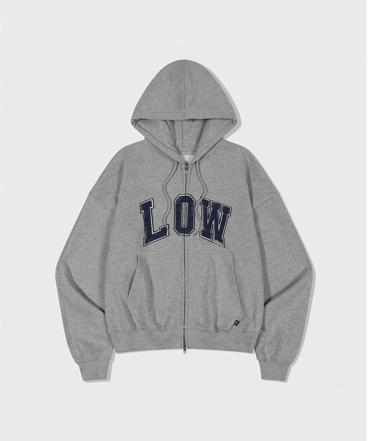 로우클래식(LOW CLASSIC) LOW SOFT SWEAT ZIP-UP HOODIE_MELANGE GREY [LC267TS12MG]