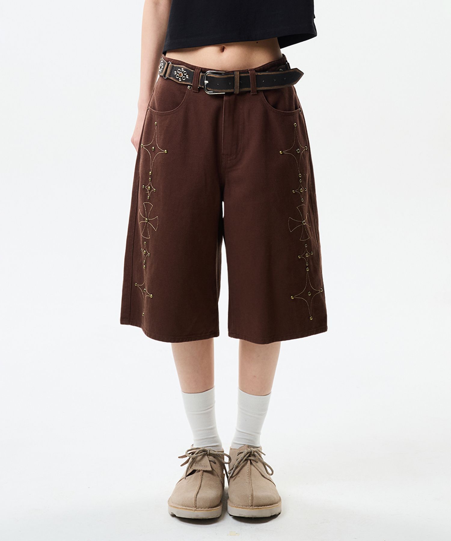 [CRITIC]GOTHIC TWILL BERMUDA PANTS/追跡付 MUSINSA | CRITIC GOTHIC TWILL BERMUDA PANTS BROWN