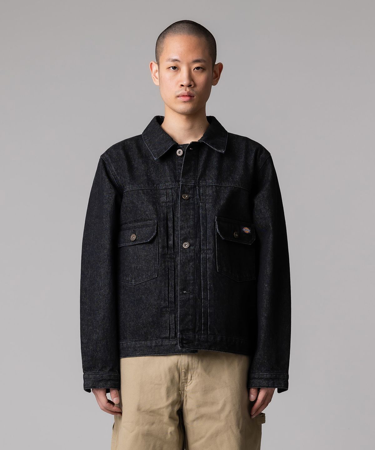 디키즈(DICKIES) 더블 포켓 데님 재킷 Black