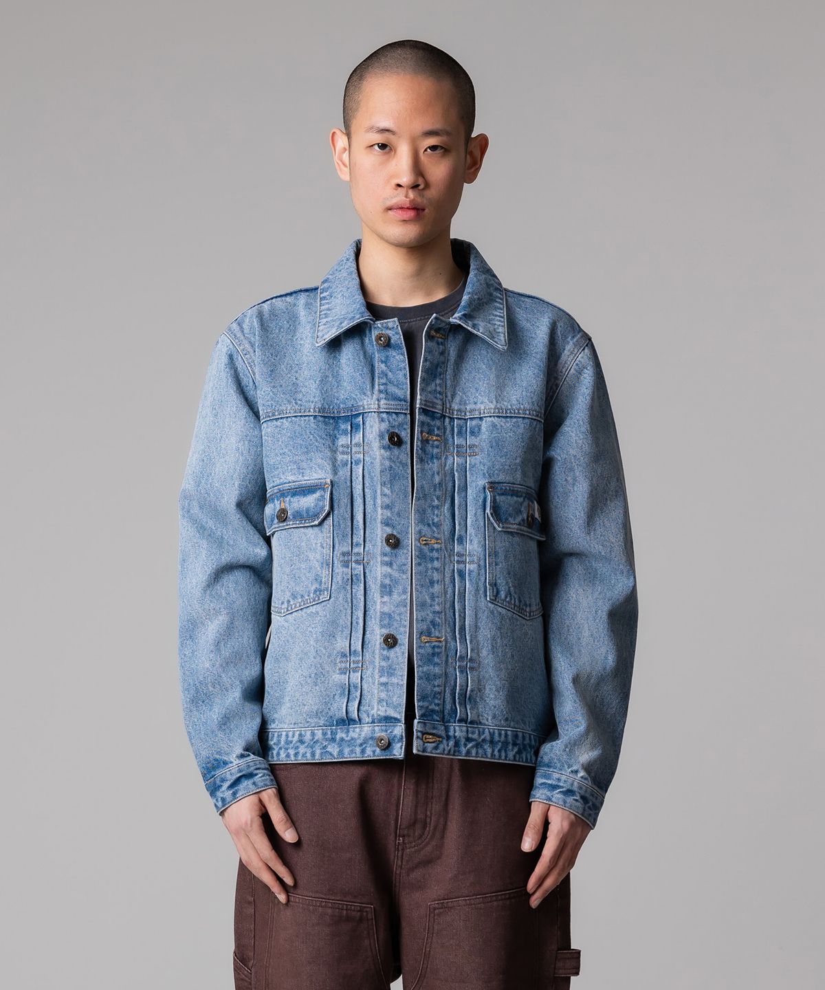 디키즈(DICKIES) 더블 포켓 데님 재킷 Light Blue