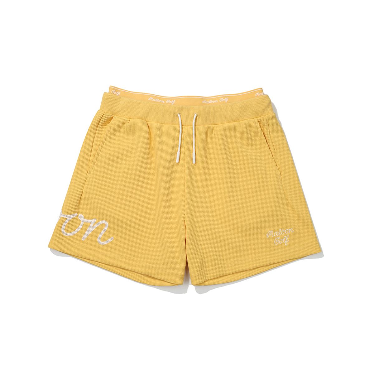 말본 골프(MALBON GOLF) 트레블 와플 하프 팬츠 YELLOW (WOMAN)
