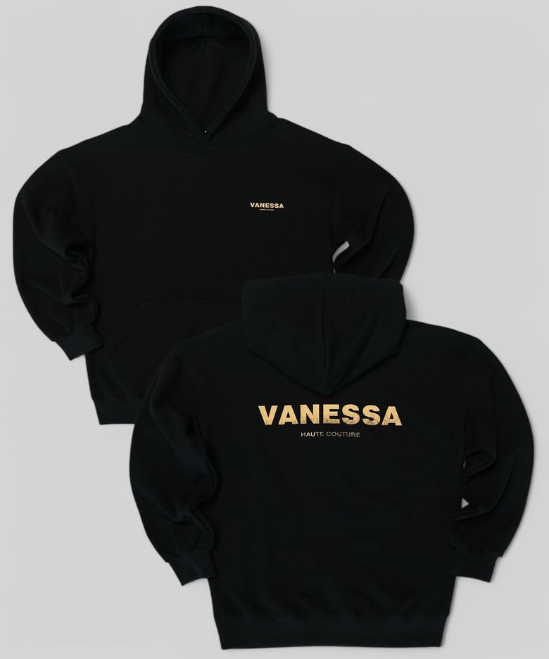 820g VANESSA 빈티지 나염 후드티_블랙