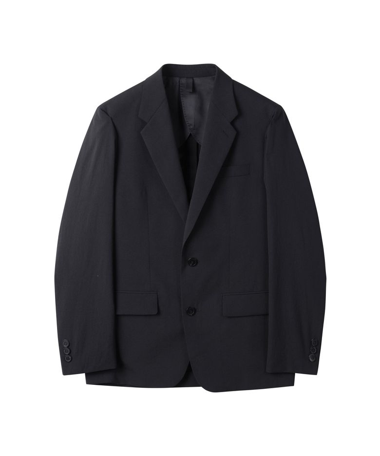 Black Slim Fit Wool Blended Setup Jacket CWJAM25401BKX