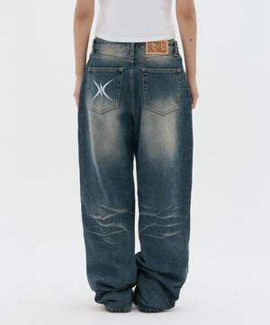 LOGO DENIM PANTS_BLUE