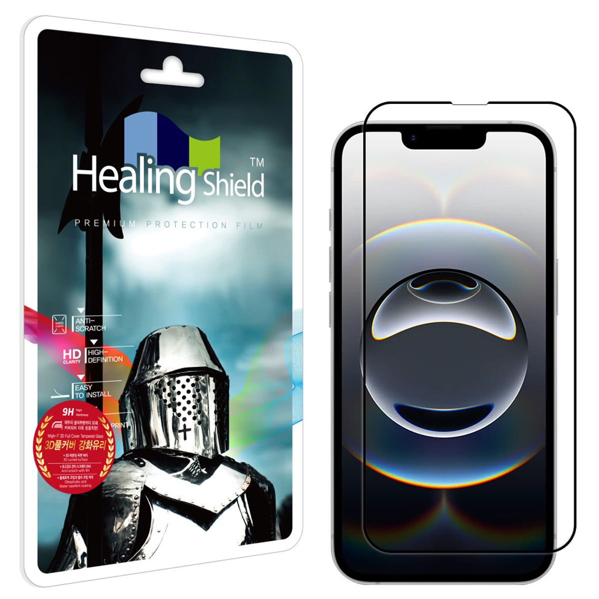 힐링쉴드(HEALINGSHIELD) 아이폰16E(SE4) 3D 풀커버 강화유리 액정보호필름 1매