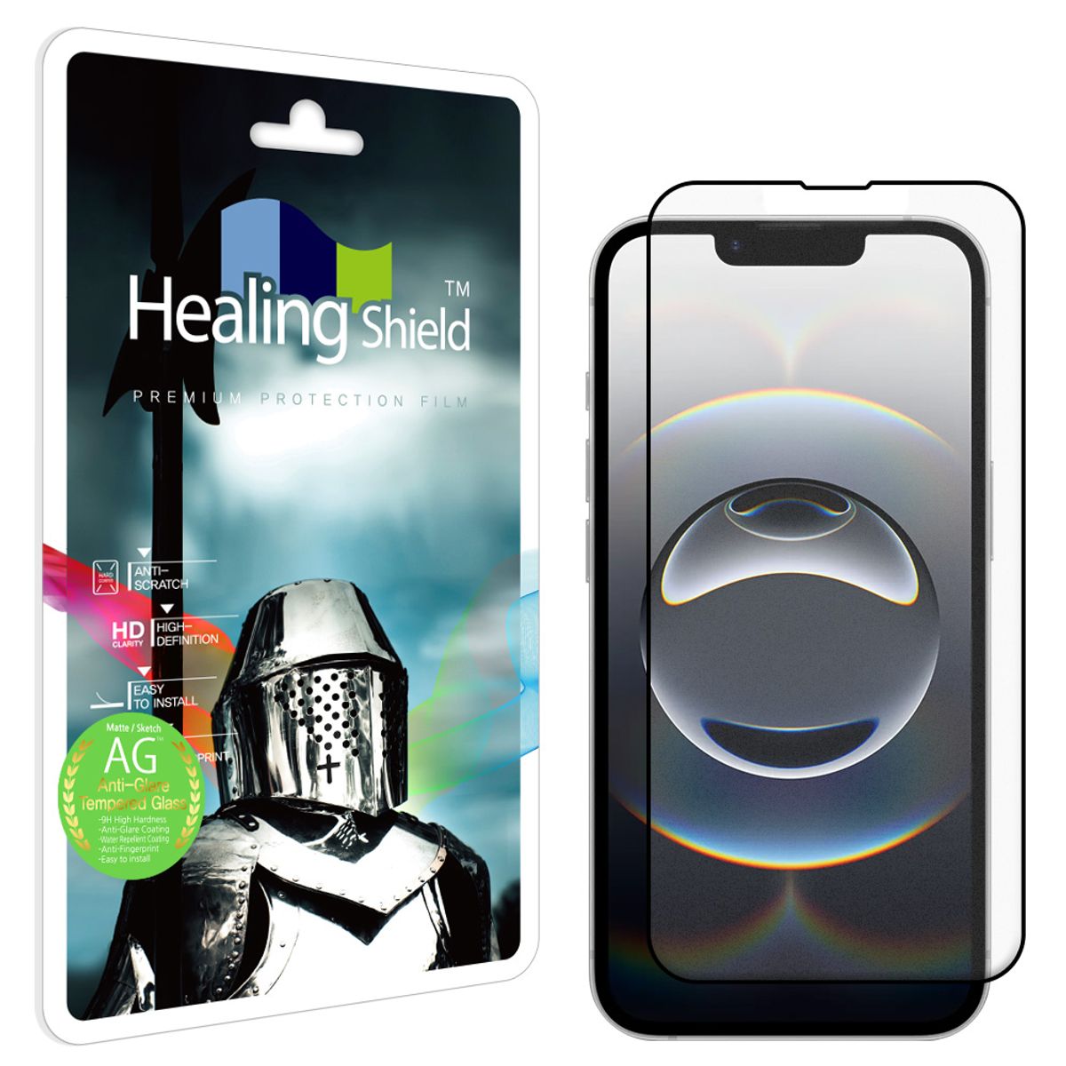 힐링쉴드(HEALINGSHIELD) 아이폰16E(SE4) 3D 풀커버 저반사 강화유리 액정보호필름 1매