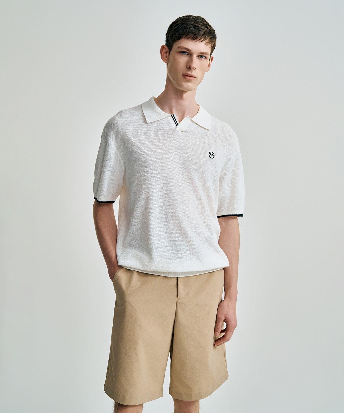 세르지오 타키니(SERGIO TACCHINI) M 타키니 모던 폴로 스웨터 (White)
