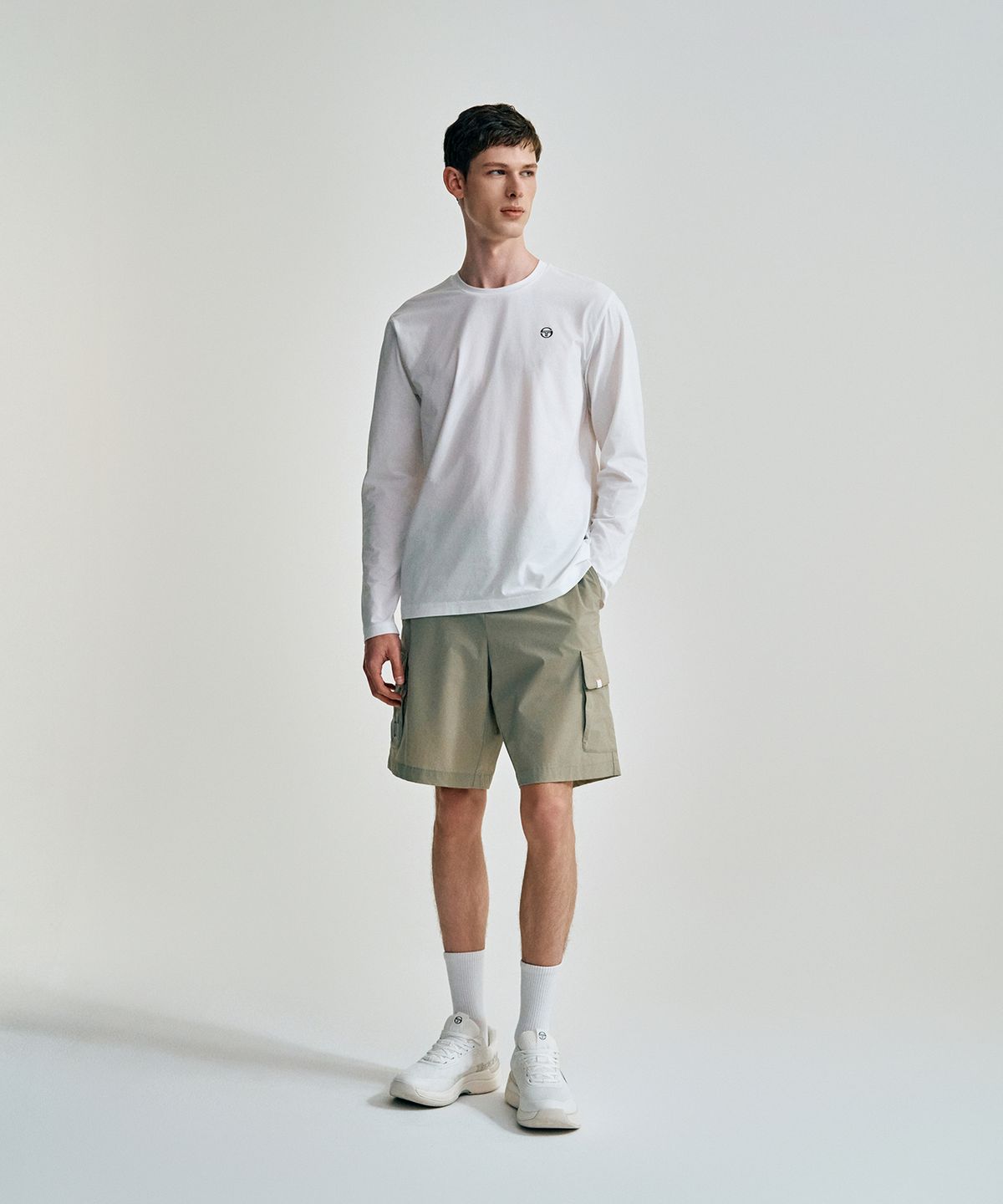 세르지오 타키니(SERGIO TACCHINI) M 쿨매치 긴팔 티셔츠 (White)