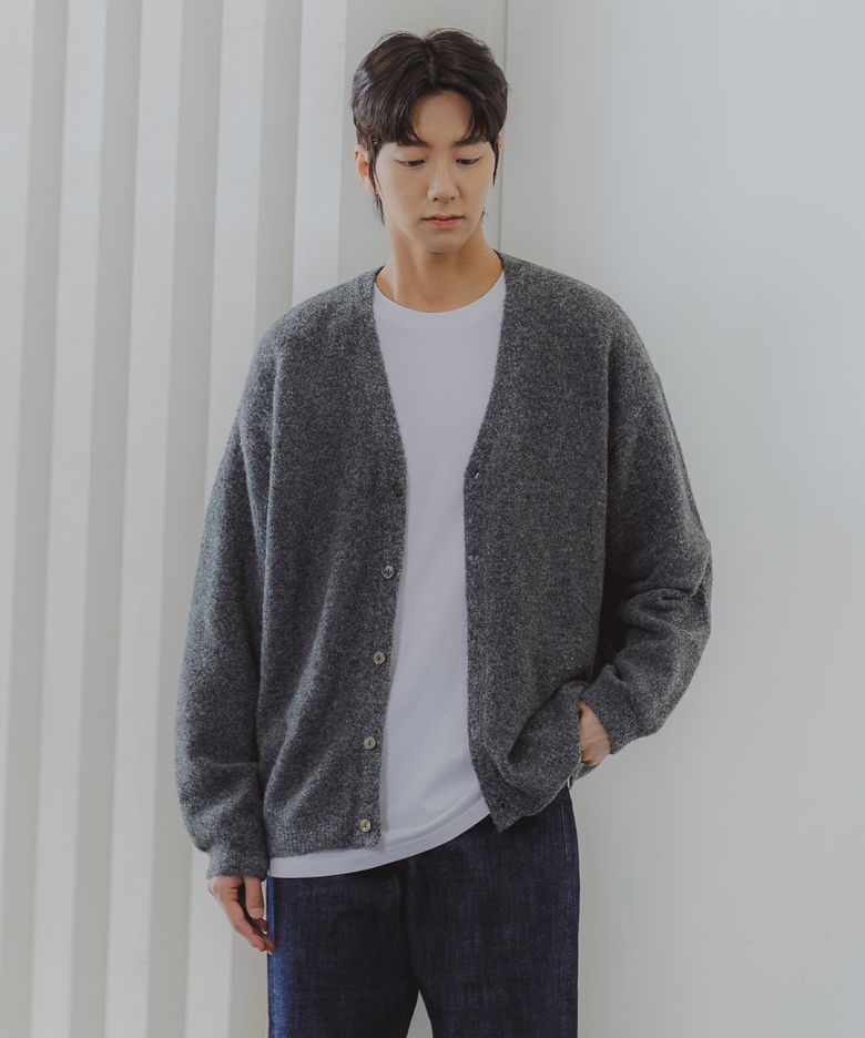 울 브이넥 가디건 DLX1515 (4 COLOR)